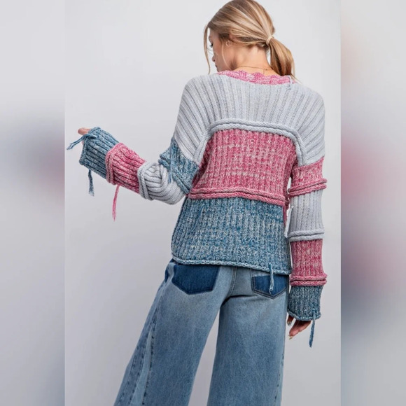 EASEL Comfy Colorblock Sweater #397-402 - Picture 4 of 11